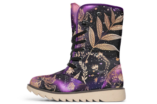 Galactic Bloom Fold Over Winter Boots