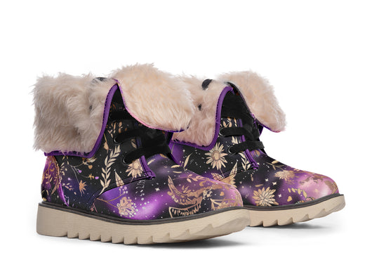 Galactic Bloom Fold Over Winter Boots