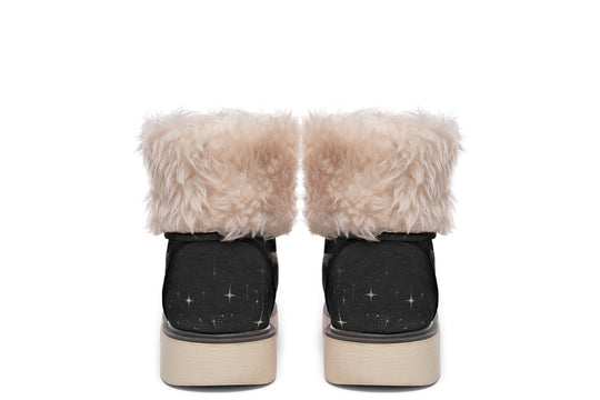 Moonlit Bat Fold Over Winter Boots