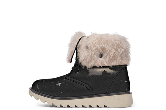 Moonlit Bat Fold Over Winter Boots