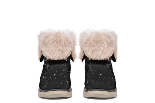 Moonlit Bat Fold Over Winter Boots