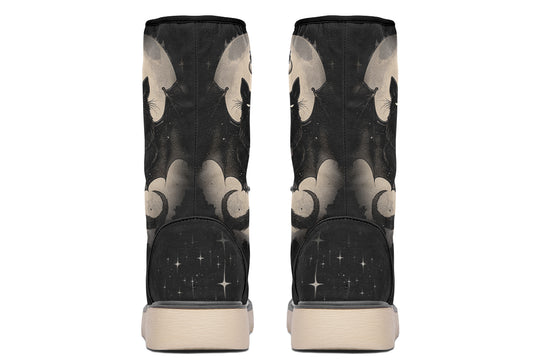 Moonlit Bat Fold Over Winter Boots