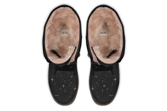 Moonlit Bat Fold Over Winter Boots