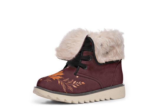 Oxblood Autumnalis Fold Over Winter Boots