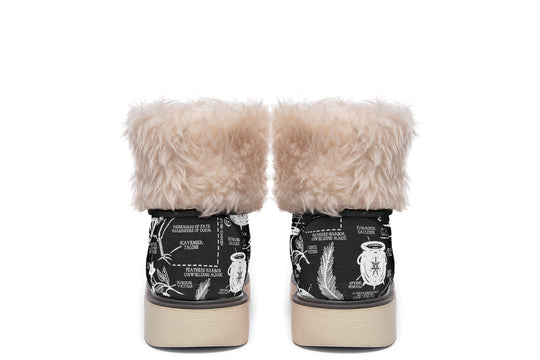 Raven Study Fold Over Winter Boots