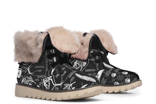 Raven Study Fold Over Winter Boots