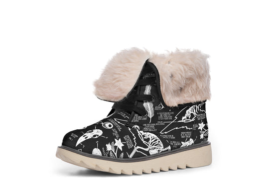 Raven Study Fold Over Winter Boots