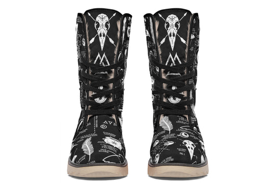 Raven Study Fold Over Winter Boots