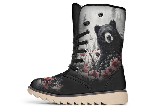 Wildflower Bear Fold Over Winter Boots