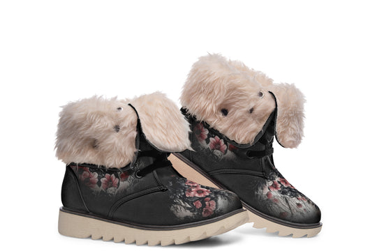Wildflower Bear Fold Over Winter Boots