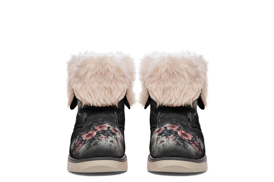 Wildflower Bear Fold Over Winter Boots