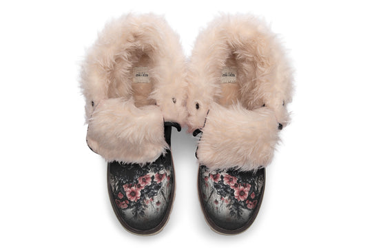 Wildflower Bear Fold Over Winter Boots