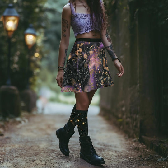 Galactic Bloom Skater Skirt