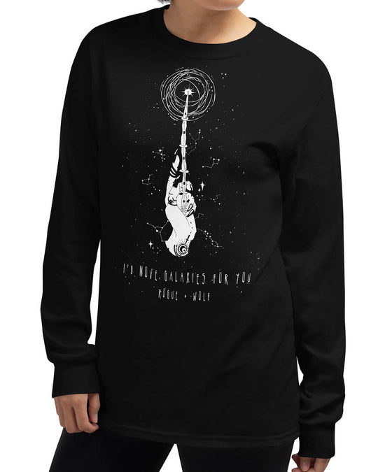 Cosmic Devotion Long Sleeve Tee - Unisex & Vegan Alt Goth Witchy Top Grunge Aesthetic Fashion Cool Gothic gifts