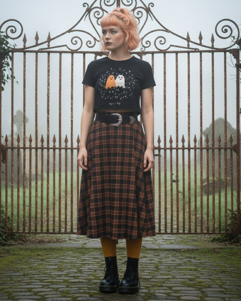 Ghost Besties Short Sleeve Crop Top