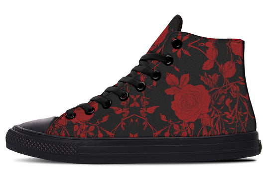 Blood Rose Romance High Tops