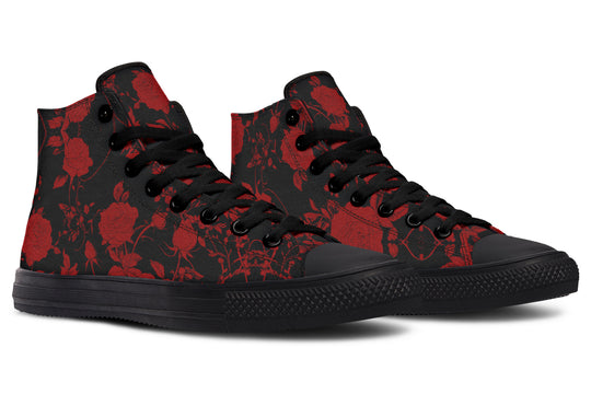 Blood Rose Romance High Tops