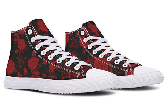 Blood Rose Romance High Tops