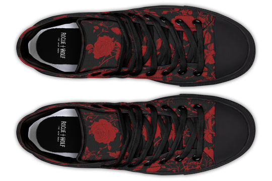 Blood Rose Romance High Tops