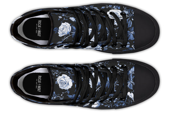 Blue Rose Romance High Tops