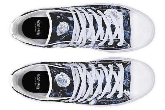 Blue Rose Romance High Tops