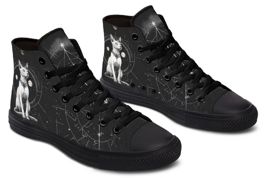 Cosmic Sphynx Cat High Tops