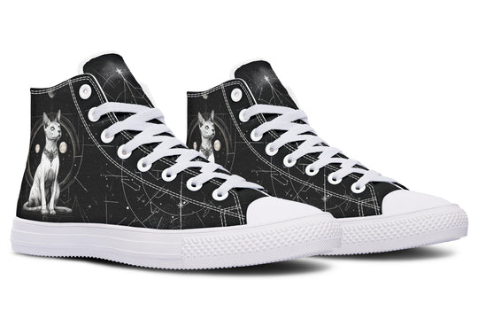Cosmic Sphynx Cat High Tops
