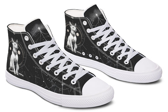 Cosmic Sphynx Cat High Tops
