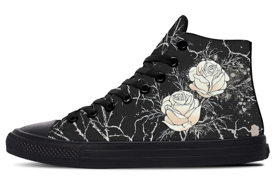 Ivory Kintsugi Rose High Tops