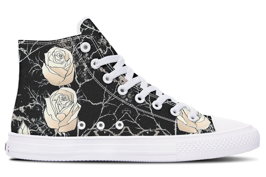 Ivory Kintsugi Rose High Tops