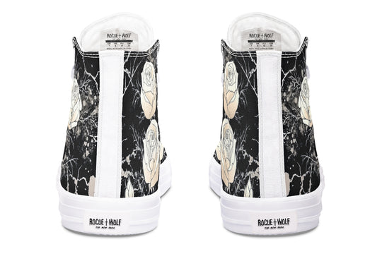 Ivory Kintsugi Rose High Tops