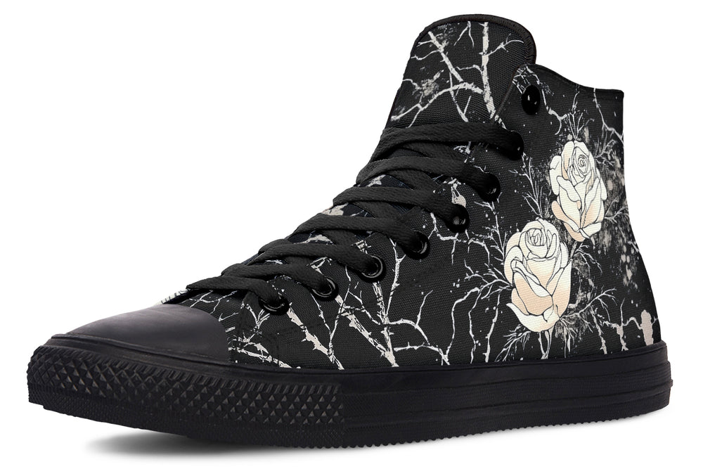 Ivory Kintsugi Rose High Tops