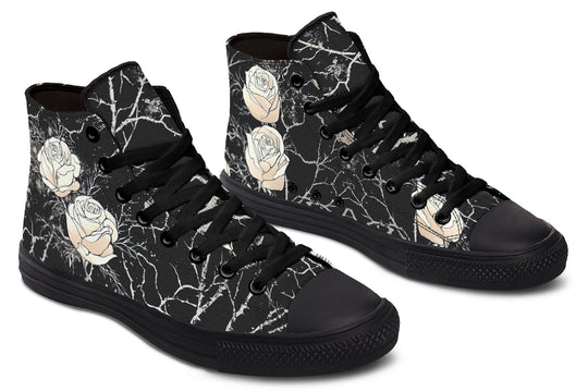 Ivory Kintsugi Rose High Tops