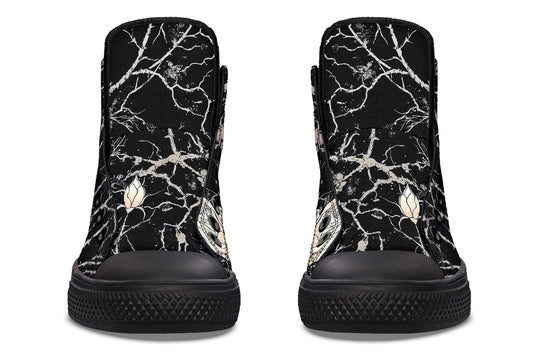 Ivory Kintsugi Rose High Tops