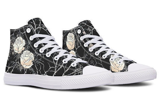 Ivory Kintsugi Rose High Tops