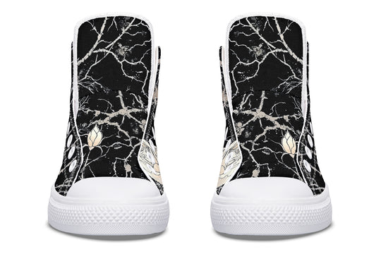 Ivory Kintsugi Rose High Tops