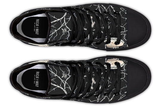 Ivory Kintsugi Rose High Tops