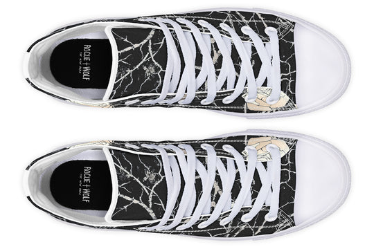 Ivory Kintsugi Rose High Tops