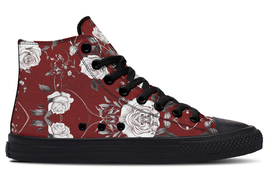 Red Rose Romance High Tops