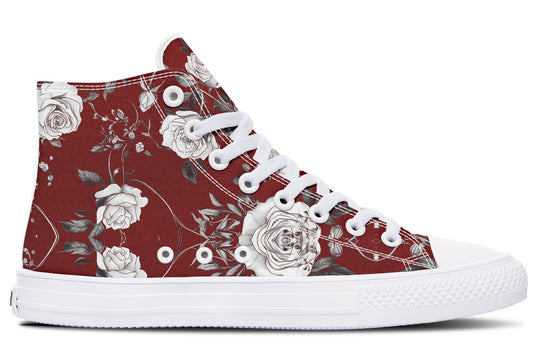 Red Rose Romance High Tops