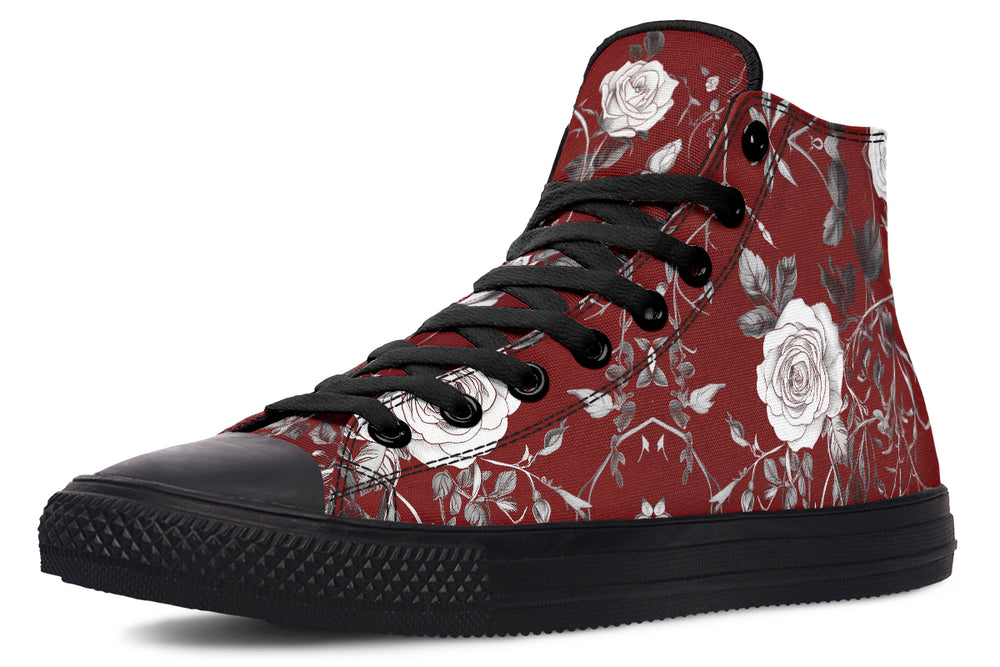 Red Rose Romance High Tops