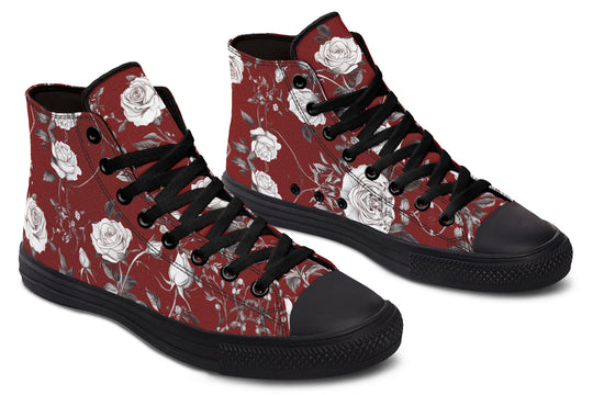 Red Rose Romance High Tops