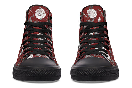 Red Rose Romance High Tops