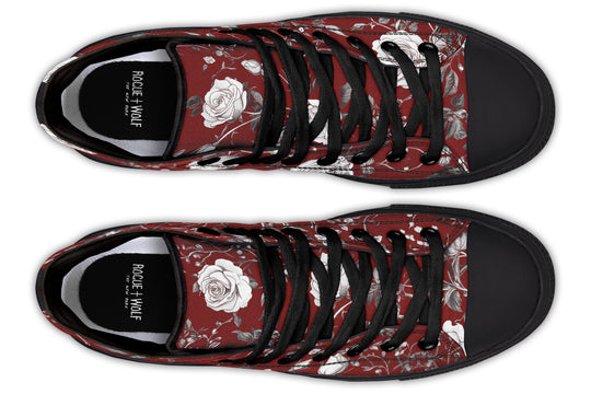 Red Rose Romance High Tops