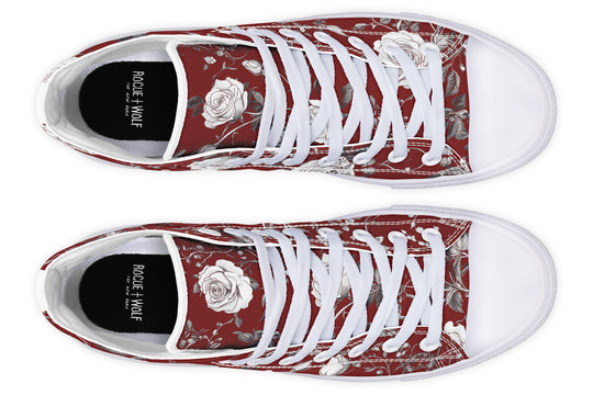 Red Rose Romance High Tops