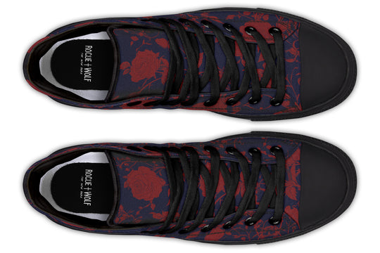 Scarlet Rose Romance High Tops