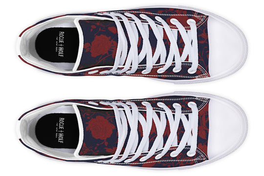Scarlet Rose Romance High Tops