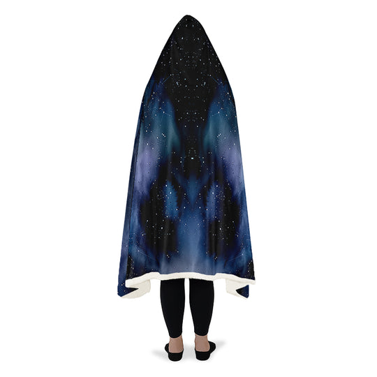 Deep Blue Hooded Blanket
