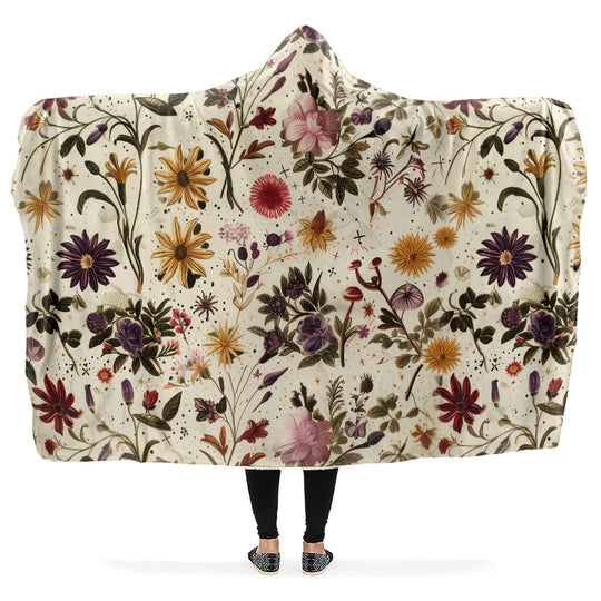 Enchanted Blossoms Hooded Blanket