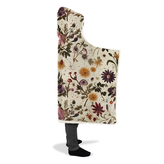 Enchanted Blossoms Hooded Blanket